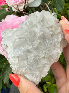 White Calcite Cluster Specimen with Pyrite Dusting