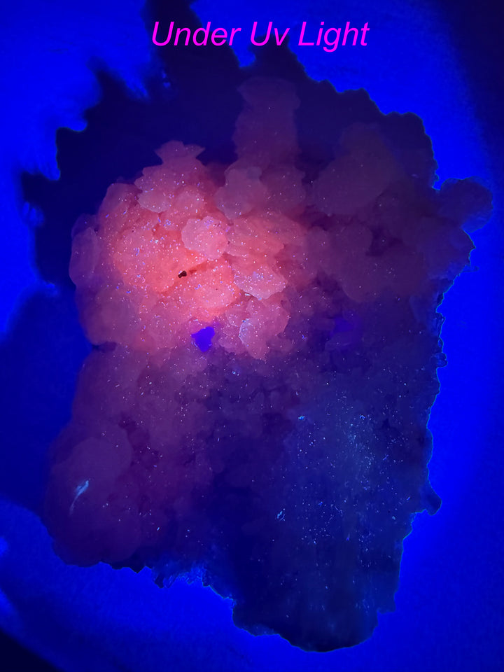 Statement UV Reactive Poker Calcite and Quartz Specimen
