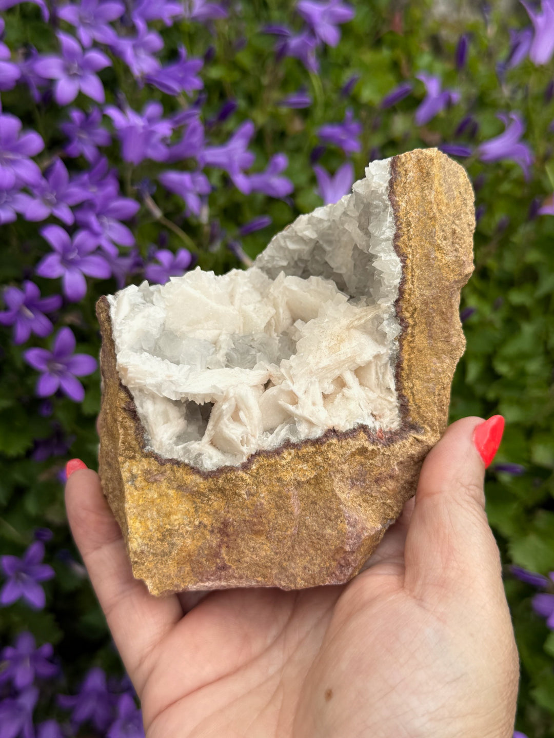 Freestanding Baryte on Calcite Specimen From Wales UK
