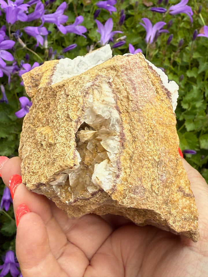 Freestanding Baryte on Calcite Specimen From Wales UK