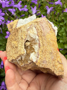 Freestanding Baryte on Calcite Specimen From Wales UK