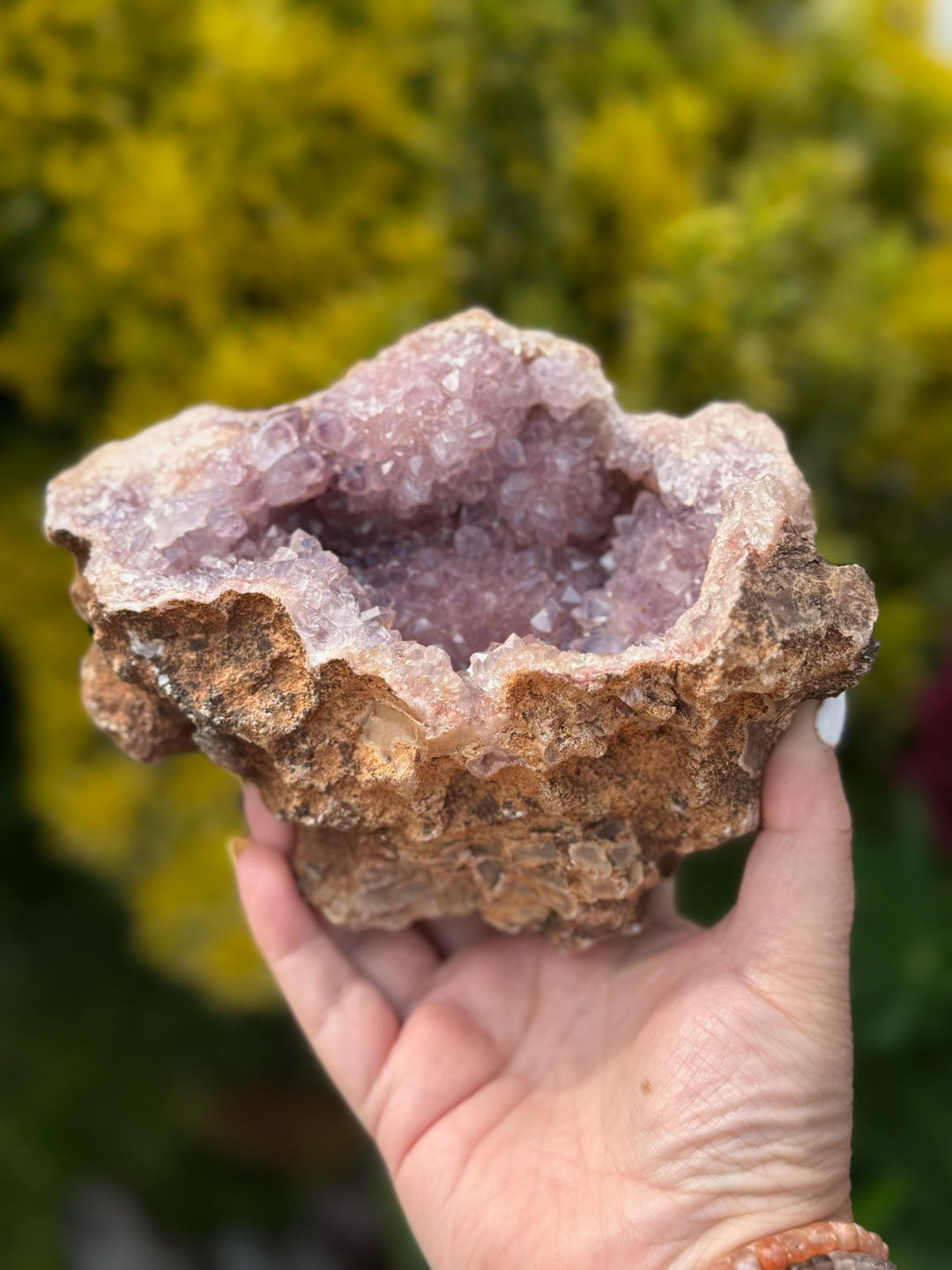 Unusual Amethyst Geode with Stand