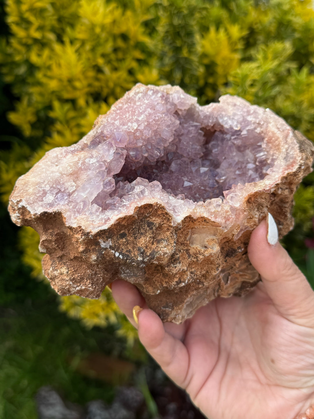 Unusual Amethyst Geode with Stand