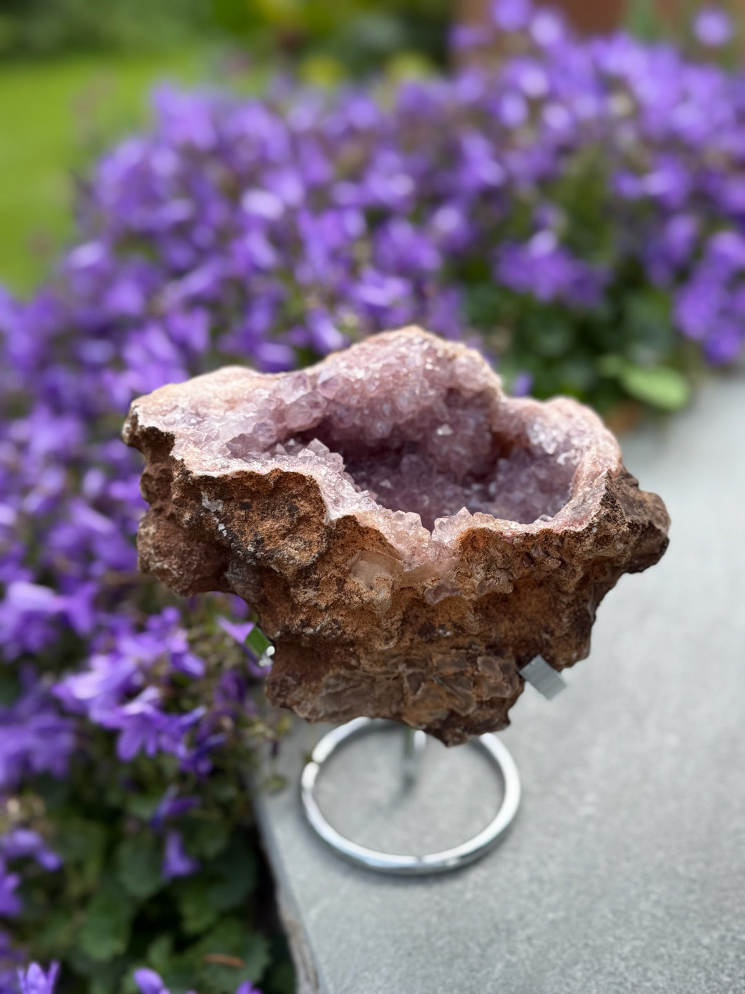 Unusual Amethyst Geode with Stand