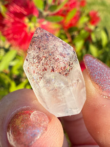 High Quality Phantom Harlequin Quartz Point Specimen
