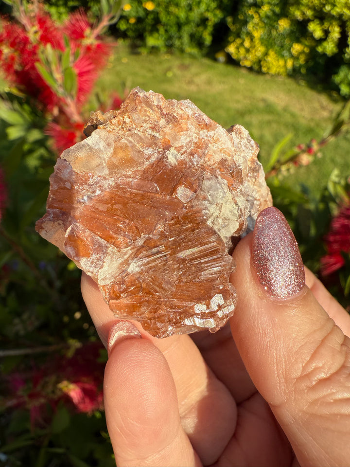 Gypsum on Fluorite Specimen