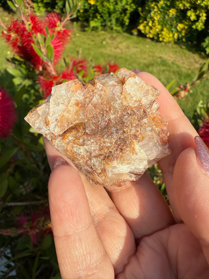 Gypsum on Fluorite Specimen