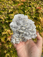 Load image into Gallery viewer, UV Reactive Calcite on Quartz Specimen with Chalcopyrite and Rhodochrosite
