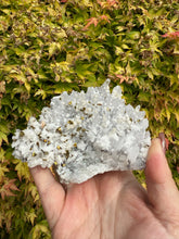 Load image into Gallery viewer, UV Reactive Calcite on Quartz Specimen with Chalcopyrite and Rhodochrosite
