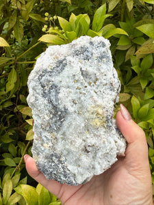 Quartz Specimen with Hematite Inclusions with Calcite and Chalcopyrite