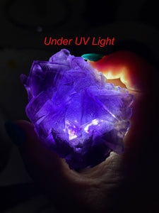 Uv Reactive Purple and Blue Fluorite Specimen from Zhejiang