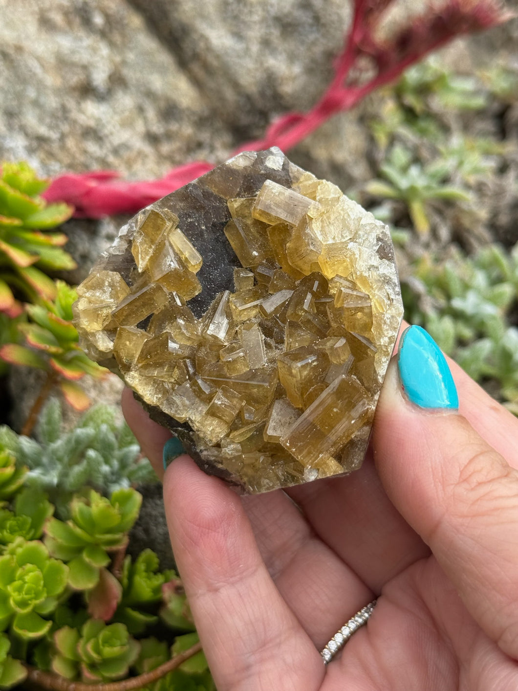 Baryte on Fluorite Specimen from Jiangxi