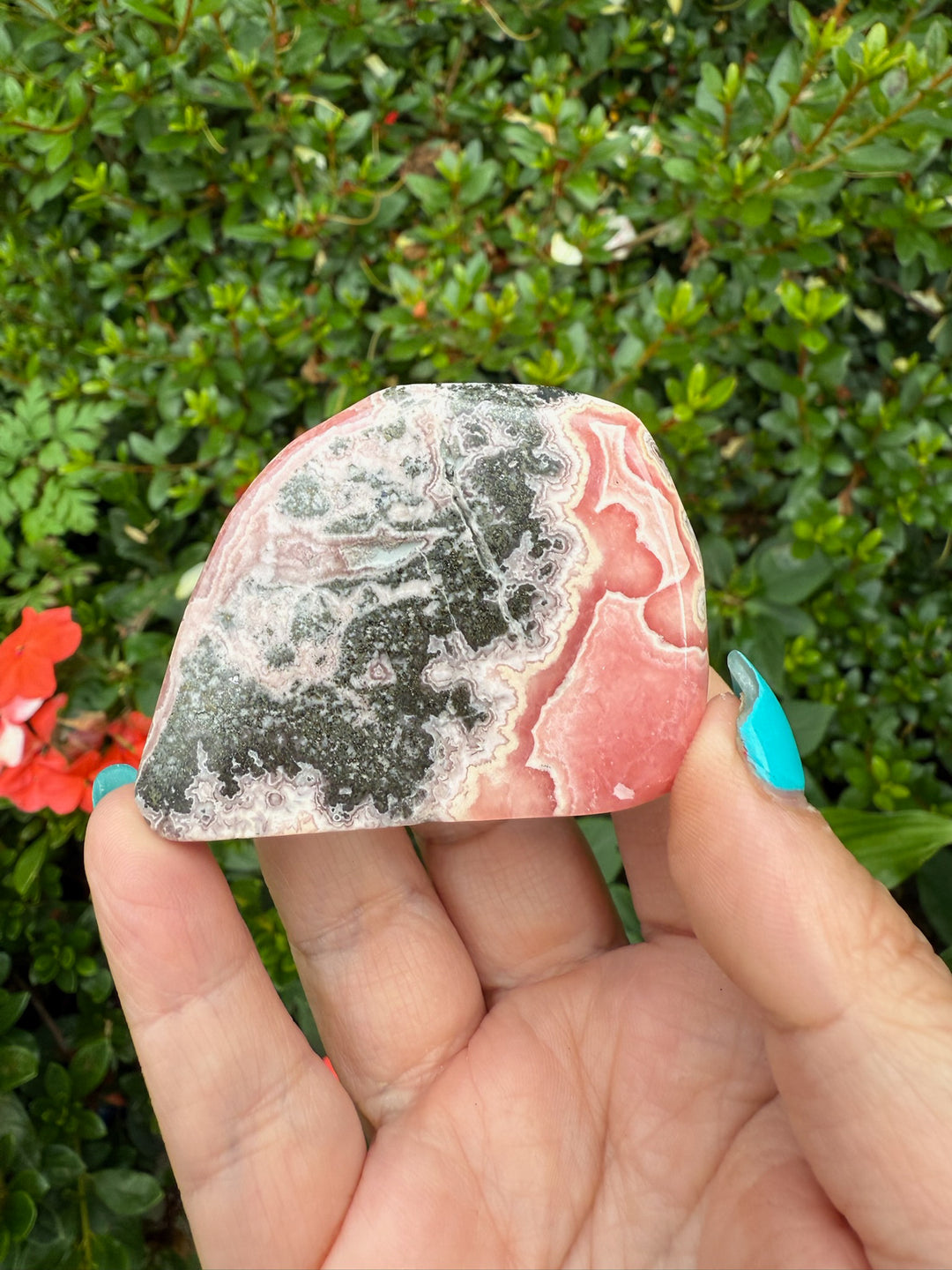 Freestanding Polished Rhodochrosite Specimen