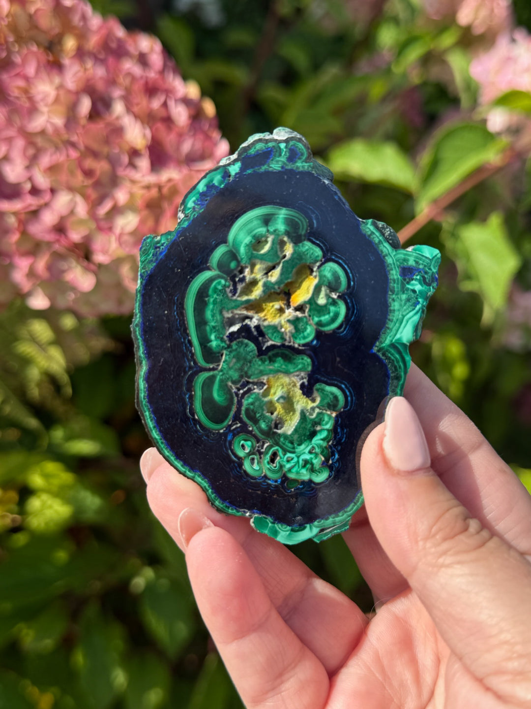 Rare Polished Azurite and Malachite Specimen