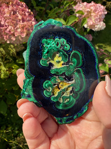 Rare Polished Azurite and Malachite Specimen