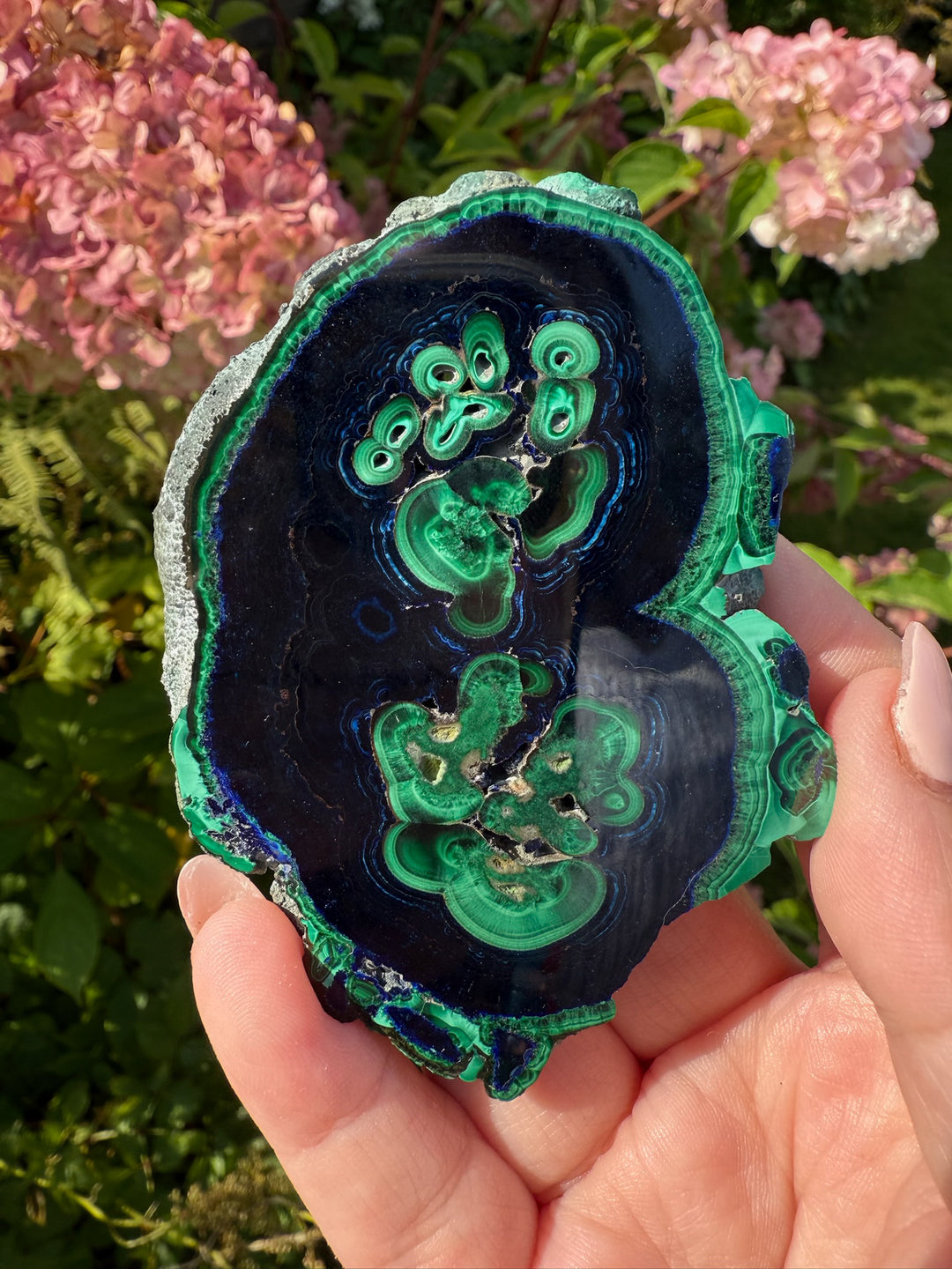 Rare Polished Azurite and Malachite Specimen