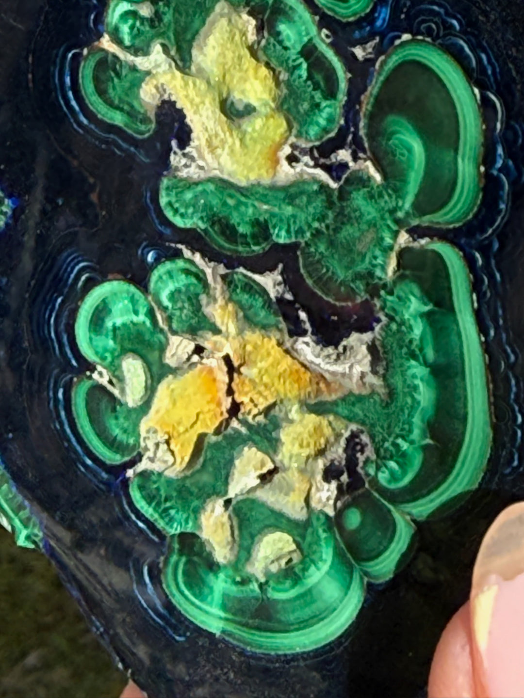 Rare Polished Azurite and Malachite Specimen