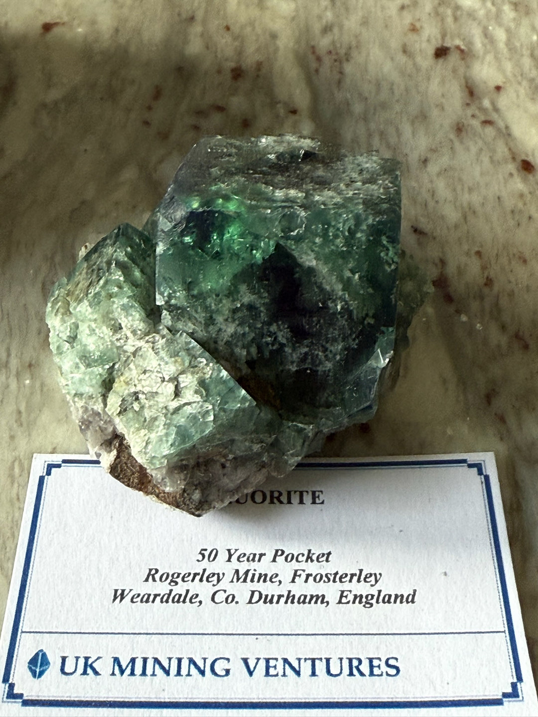 50 Year Pocket Fluorite Specimen from Weardale UK