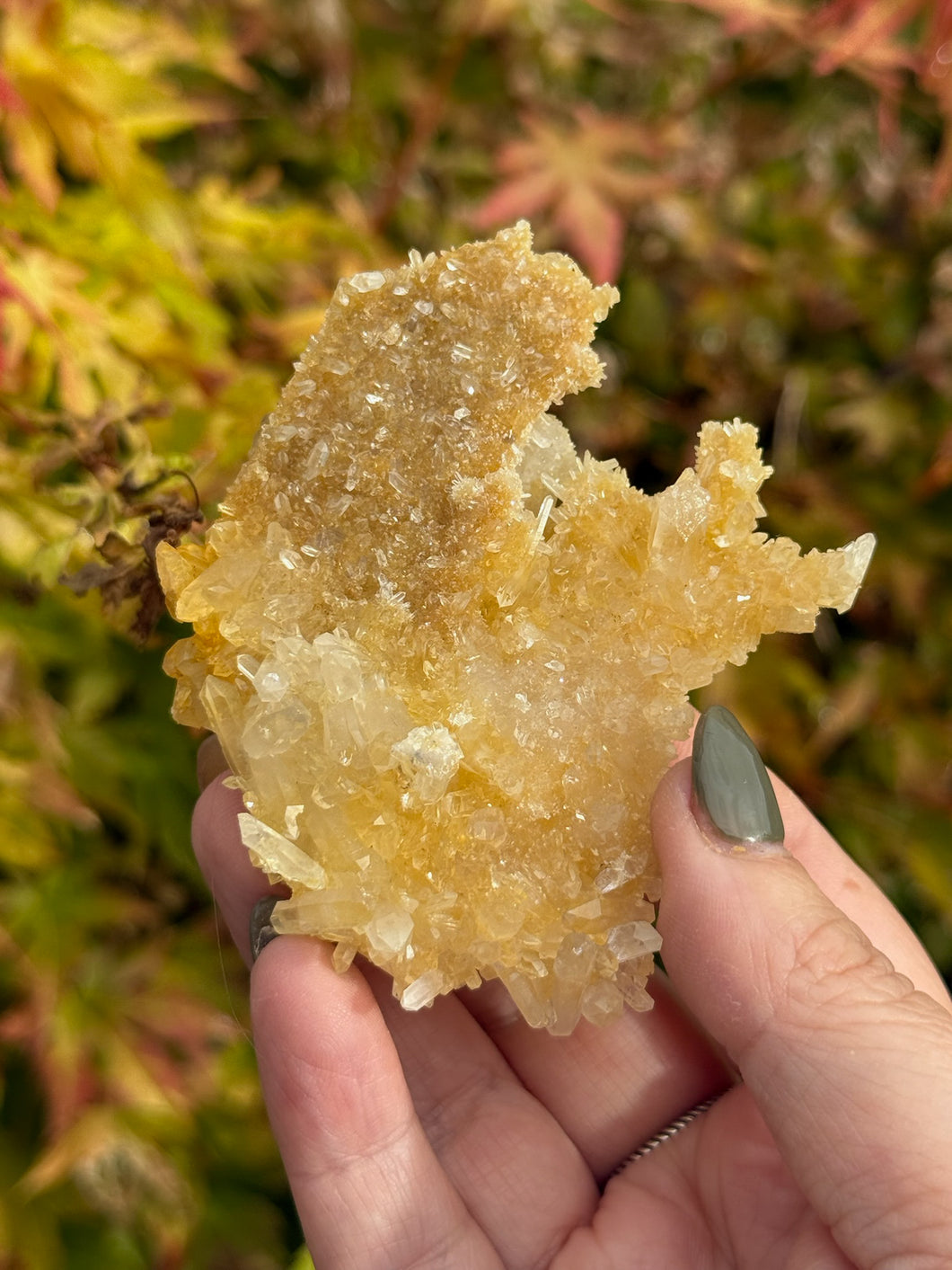 Sparkly Quartz Specimen with Limonite