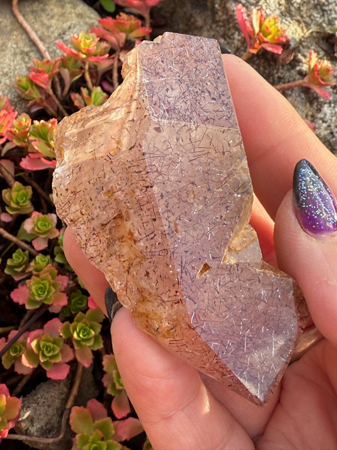 Lepidocrocite Specimen in Quartz Point