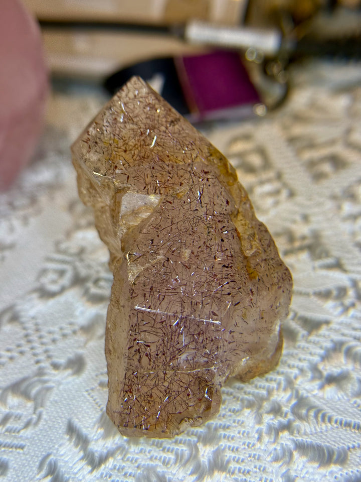 Lepidocrocite Specimen in Quartz Point