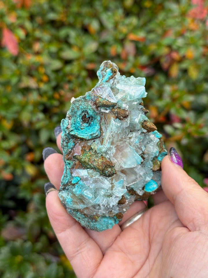 Large Gibbsite on Selenite Specimen