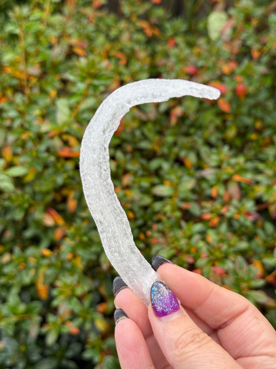 Green Uv Reactive Rams Horn Selenite Specimen