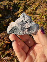 Load image into Gallery viewer, Rhodochrosite with UV reactive Fluorite Cubes Specimen
