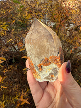 Load image into Gallery viewer, Large Elestial Smoky Quartz with Garnet

