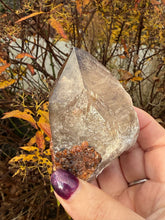 Load image into Gallery viewer, Large Elestial Smoky Quartz with Garnet
