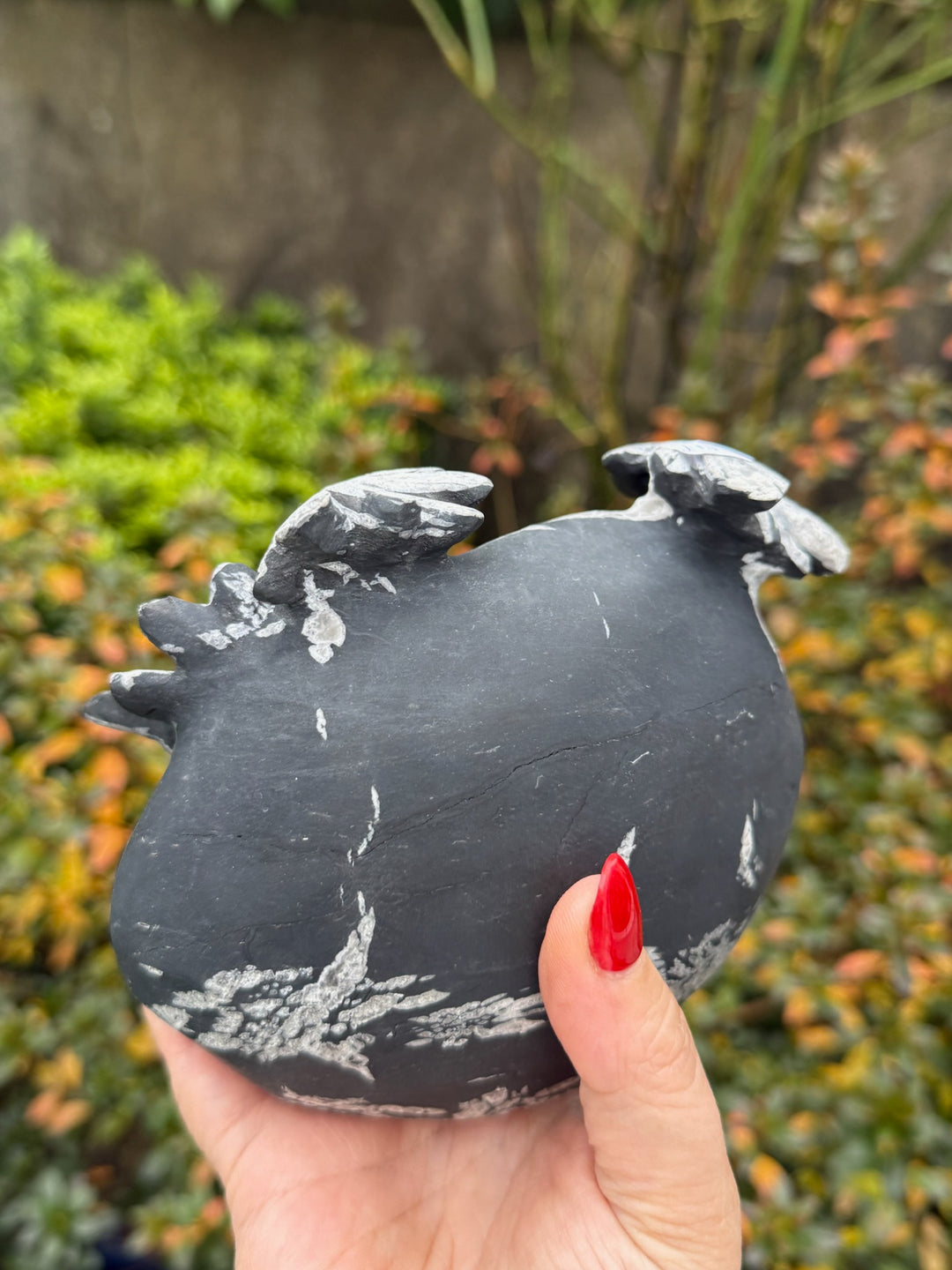 Freestanding Chrysanthemum Stone Carving