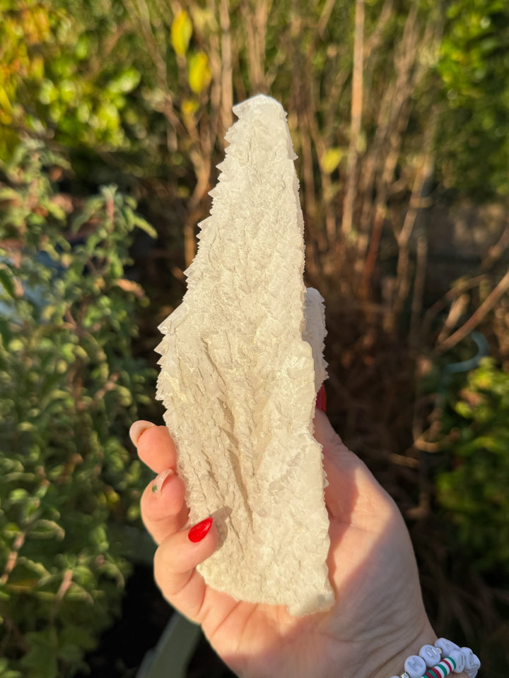 Pink Feather Calcite Stalactite Specimen