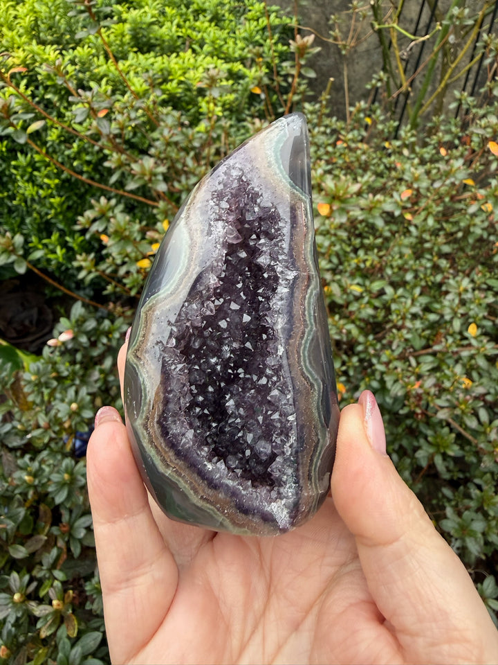 Amethyst and Agate Freeform from Uruguay