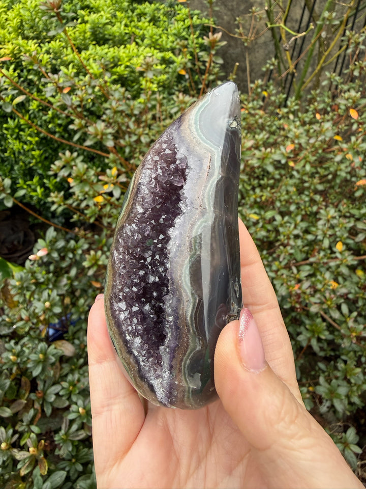 Amethyst and Agate Freeform from Uruguay