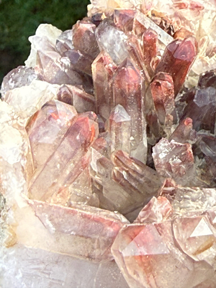 Hematite Phantom Quartz Cluster Specimen from Guangdong