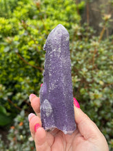 Load image into Gallery viewer, Crystalline Fluorite on Large Quartz Point
