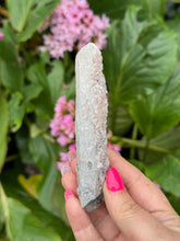 Load image into Gallery viewer, UV Reactive Calcite on Candle Quartz Point Specimen
