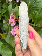 Load image into Gallery viewer, UV Reactive Calcite on Candle Quartz Point Specimen
