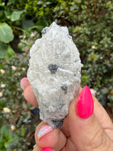 Load image into Gallery viewer, Candle Quartz Specimen with Specular Hematite
