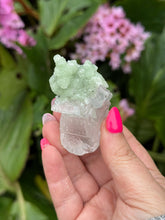 Load image into Gallery viewer, Rare Prehnite on Calcite from Sichuan
