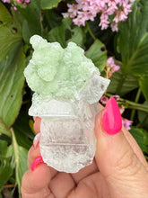 Load image into Gallery viewer, Rare Prehnite on Calcite from Sichuan
