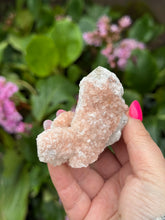 Load image into Gallery viewer, Uv reactive Pink Calcite on Quartz From Inner Mongolia
