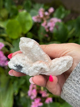 Load image into Gallery viewer, Uv reactive Pink Calcite on Quartz From Inner Mongolia
