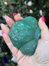 Load image into Gallery viewer, Malachite Stalactite Slice Specimen
