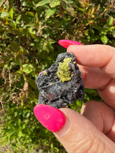 Load image into Gallery viewer, Ettringite Manganite and Calcite Specimen from N’Chwaning.
