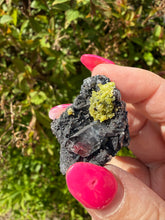 Load image into Gallery viewer, Ettringite Manganite and Calcite Specimen from N’Chwaning.
