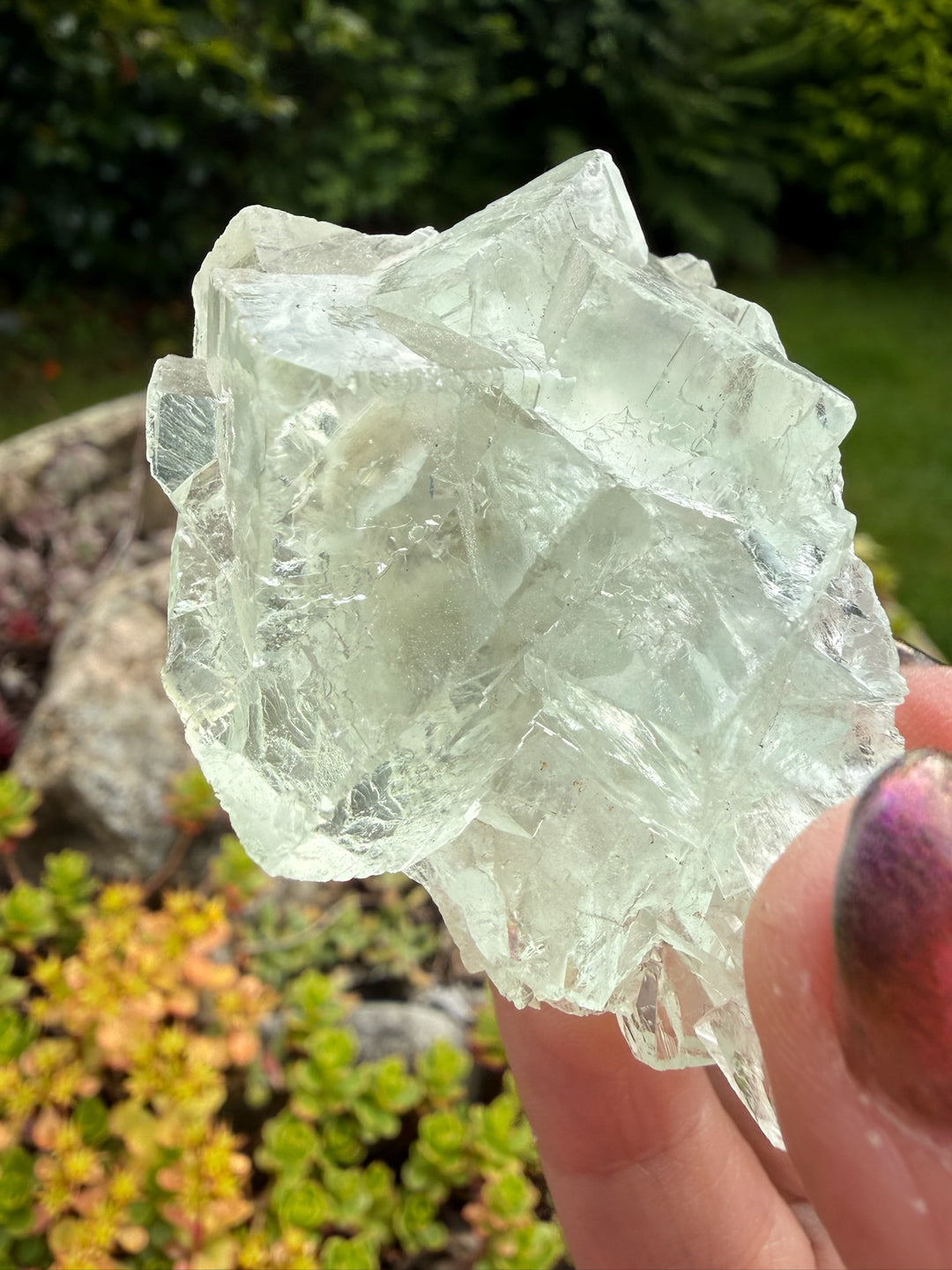 Clear Green Cubic Fluorite Specimen from Hunan