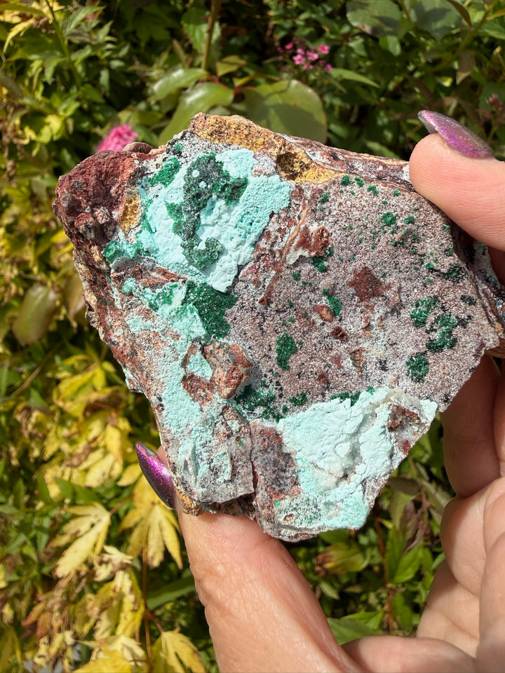 Rare Druzy Chrysocolla and Malachite Specimen from Yunnan