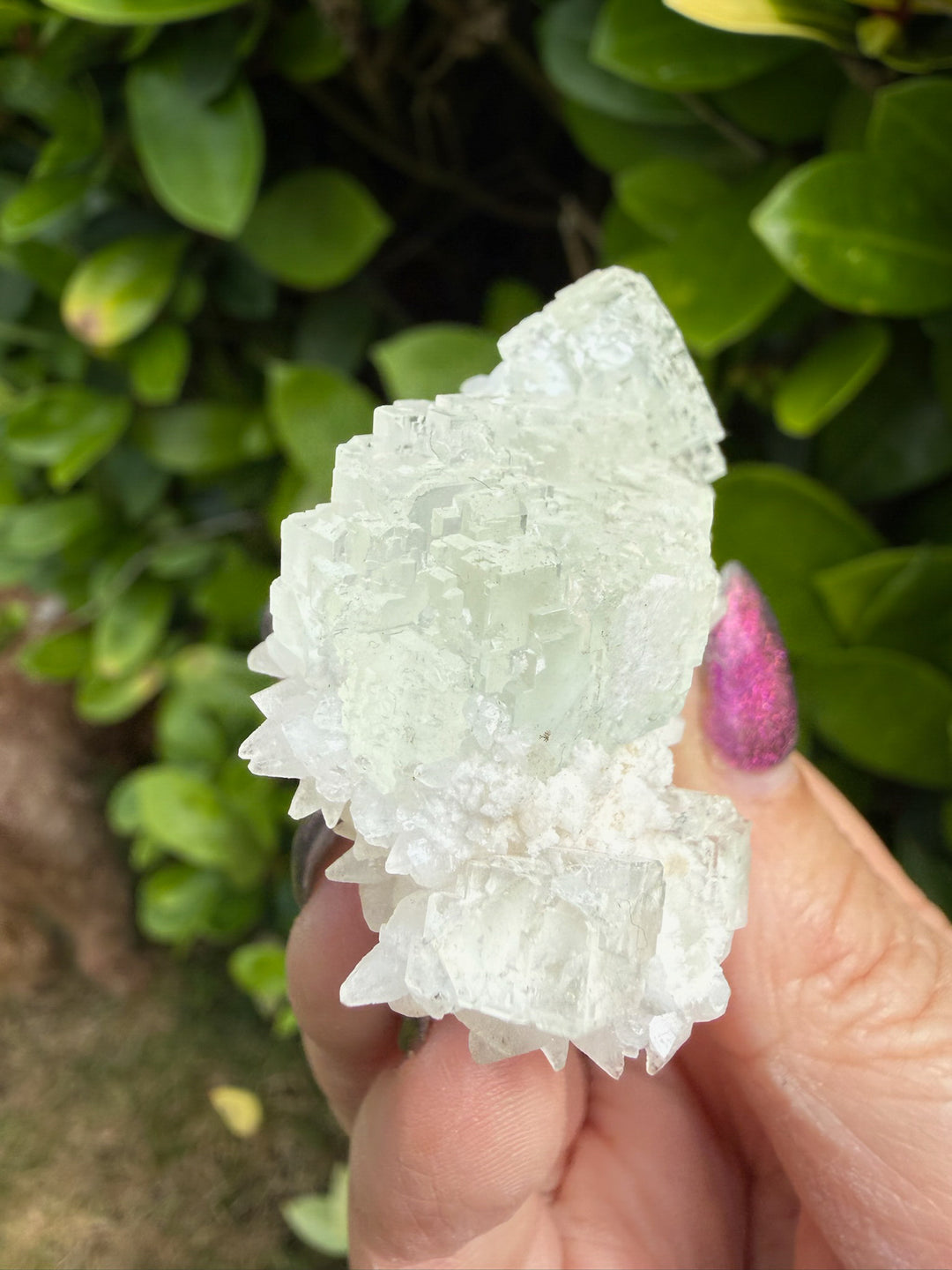 UV Reactive Stepped Green Fluorite and Calcite from Fujian