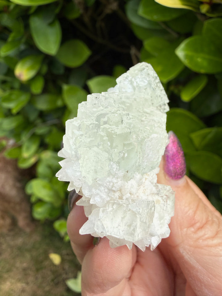 UV Reactive Stepped Green Fluorite and Calcite from Fujian